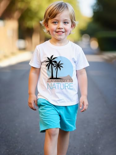 Summer Hawaiian Shirts for Boys, Print Tank Tops and Orange Shorts Beach Vacation Clothes for kids4