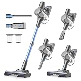 Zefiro Cordless Vacuum Cleaner for Home,450W /40Kpa 50Mins Stick Vacuum,Anti-Tangle 1.5L Dust Cup, Rechargeable Wireless Handheld Vacuum for Pet Hair/Carpet/Floor