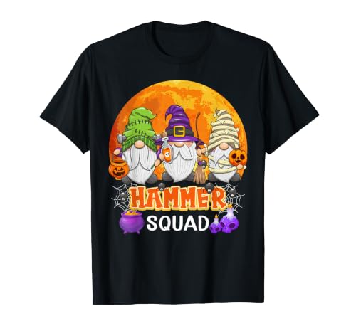 Hammer Squad Halloween Hammer Thrower Gnome Matching T-Shirt