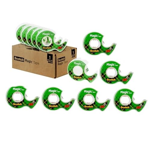 Scotch Magic Tape, Numerous Applications, Invisible, Engineered for Repairing, 3/4 x 300 Inches, 12 Dispensered Rolls