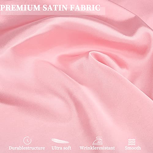 30 Pieces Satin Dinner Napkins 17 X 17 Inch Square Table Napkins Bright Silk Napkin Washable Soft Smooth Fabric Table Napkins For Wedding Banquet Party Restaurant Decoration(Rose Gold) #TOP3
