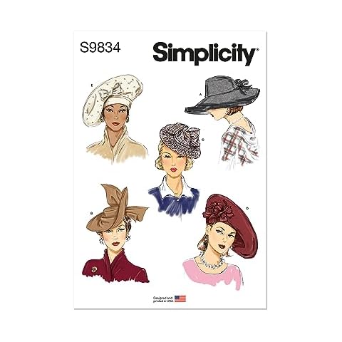 Simplicity Vintage Style Hats Sewing Pattern Kit S9834 Cover