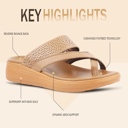 Image of Medifeet SoftStep X-Ring Toe Comfort Slides For Women's - CushionFlow Midsole Arch Support for All-Day Support