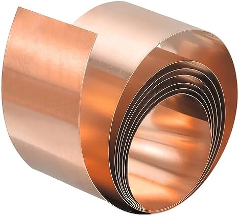 uxcell Copper Sheet Roll, Metal Foil Plate 1000mm x 30mm x 0.8mm