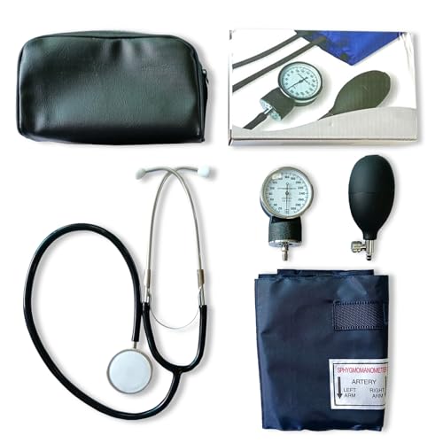 Kit De Estetoscopio De Presión Arterial Y Sprague, Esfigmomanómetro De Manguito Manual Profesional De Medición Precisa Médica Con Estuche De Transporte Para Uso Doméstico