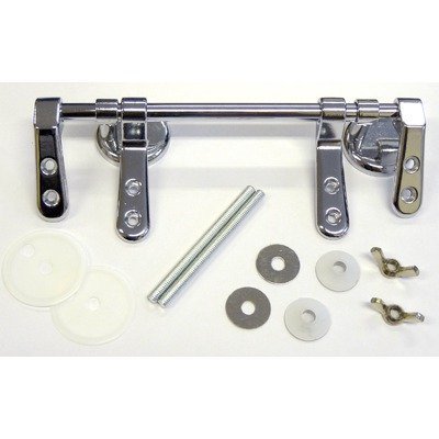 Euroshowers Silver Toilet Seat Bar Hinge Pack Finish: Chrome