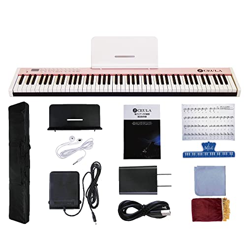 Amazon | CEULA 電子ピアノ 88鍵盤 スリム 軽量 10mmストローク MIDI 