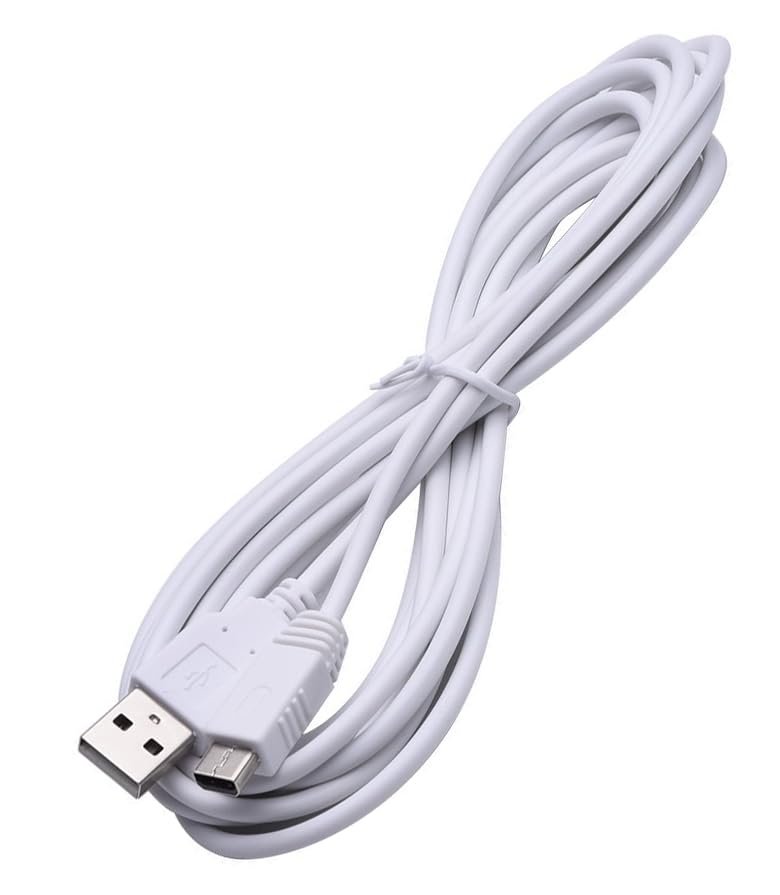 VECASDEN Compatible with Wii U Gamepad - Interchangable Power Charging Adapter, Power Supply Cord AC Adapter & Cable Compatible with Nintendo WiiU Gamepad (USB Charging Cable) 4FT