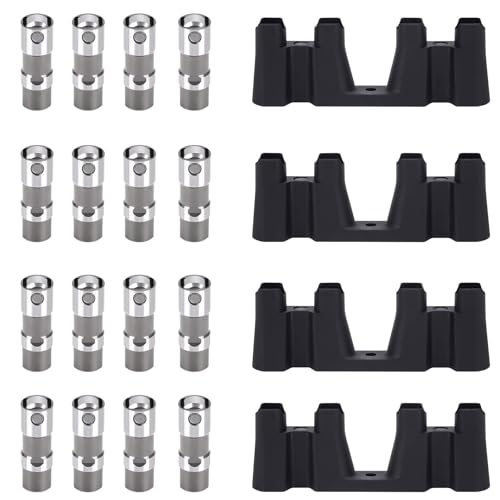 VEELECP Lifters and Trays (Set of 16 + 4) Compatible with LS LT Engines - LS1 LS2 LS3 LS4 LH6 LM7 LQ9 LT1 LT4-5.0L 5.3L 5.7L 6.0L 6.2L Select Models