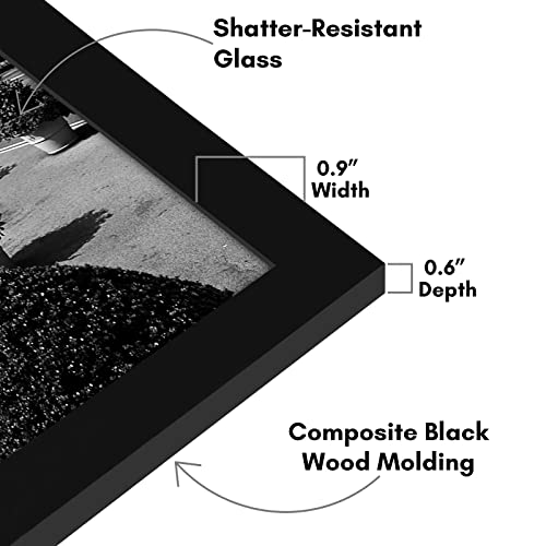 Americanflat 11X17 Picture Frame In Black - Legal Sized Paper Display - Composite Wood With Shatter Resistant Glass - Horizontal And Vertical Formats For Wall #TOP2