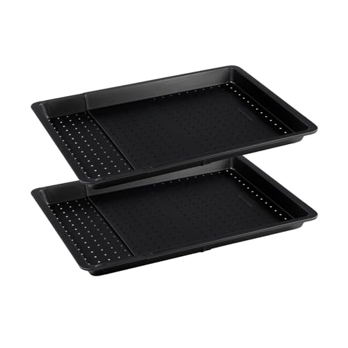 Zenker 9926950 Lot de 2 plaques à four extensibles perforées antiadhésives, Plaque à four à...