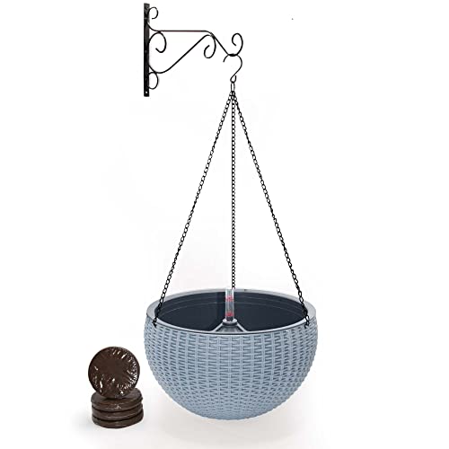 YEHIKO Komplettset Blumentopf Hängend Pflanzen 34cm - Selbstbewässerung -...
