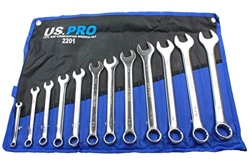 US PRO 11pc Imperial/SAE/AF Combination Spanner Wrench Set 3/8" - 1" 2201 1 US PRO 11pc Imperial/SAE/AF Combination Spanner Wrench Set 3/8" - 1" 2201