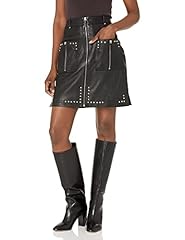 Studded Zipper Skirt Black