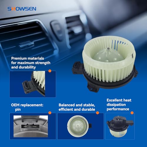 Image of SHOWSEN 700112 HVAC AC Heater Blower Motor with Fan for 98-05 Lexus GS300 | Compatible with 1998-2005 Lexus GS400 GS430 RX300 SC300,2001-2007 Toyota Highlander OE# 8710348020,PM9205