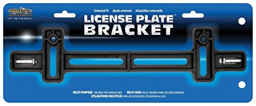 (2 Pack) Cruiser Accessories 79050 License Plate Bracket, Black