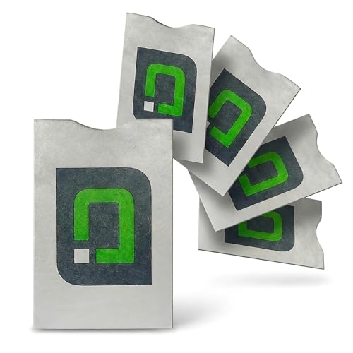 Image of RFID Blocking Credit Card Sleeve Protectors - USA Made Slim Wallet Inserts for Credit Cards, Debit Cards & ID Protection (5, Logo 5 Pack Tyvek)