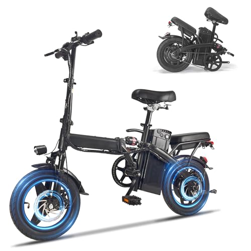 E14 Electric Bike for Adults 350W Motor, Folding Ebike 14" Adults...