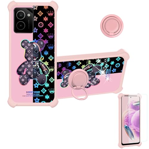 jioeuinly HMD Vibe Case Compatible for Nokia HMD Vibe Phone Case N159V TA-1590 Cover [with Tempered Glass Screen Protector][Hard PC + Soft Silicone][Colorful Reflect Light] IMDF-JXX