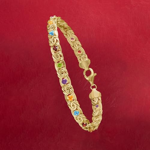 Ross-Simons 3.40 ct. t.w. Multi-Stone Byzantine Bracelet in 14kt Yellow Gold3