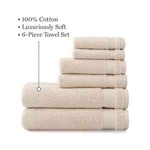 Marthastewart100cottonbathtowelssetof6piece2bathtowels2handtowels2washclothsquickdrytowelssoftabsorbentbathroomessentialsbeige  Urban Country Home Decor Martha stewart 100 cotton bath towels set of 6 piece 2 bath towels 2 hand towels 2 washcloths quick dry towels soft absorbent bathroom essentials beige  urban country home decor