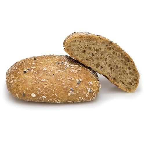 Bäckerei Spiegelhauer Demeter Bio Dinkelkeimbrötchen 24 Stück halbgebacken I Bio Aufbackbrötchen zum Aufbacken I abgepackte Bio Brötchen