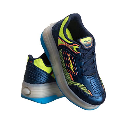 Tênis de Rodinhas Infantil SapatoFran com Led´s (36, AZUL-MARINHO)