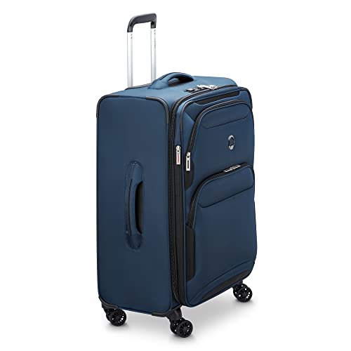 DELSEY-Paris-Sky-Max-20-Softside-Expandable-Luggage-with-Spinner-Wheels-Blue-Checked-Medium-24-Inch