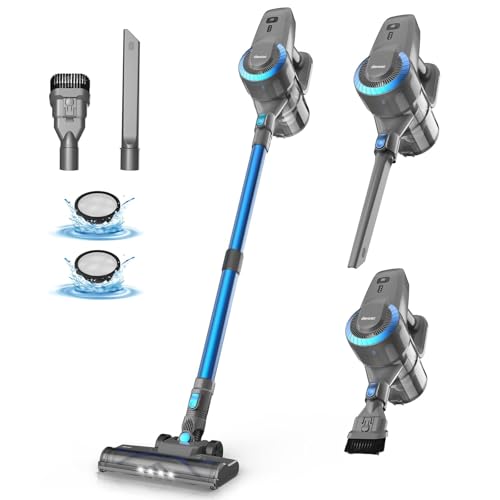DEVOAC N300 Cordless Vacuum Cleaner, 6 in 1 Lightweight Stick Vacuum, 2200mAh Battery Up to 40mins...