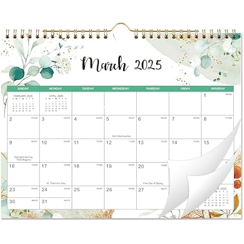 2025-2026 Calendar - Wall Calendar 2025-2026 from March 2025 - June 2026, 2025 Calendar 8.5" × 11", 16 Monthly Wall Calendar Small, Space Enough for Writing with Julian Dates Cover