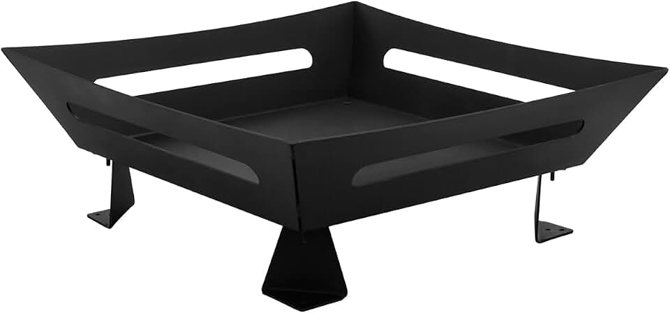 Lareira Quadrada Externa Jardim a Lenha Portátil Pro Tork Preta 60 cm