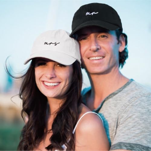 Image of Mr and Mrs Hats for Honeymoon Essentials,Engagement Gifts for Couples,Wedding Gifts for Bride and Groom