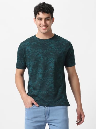 Image of Urbano Fashion Men's Printed Half Sleeve Slim Fit Cotton T-Shirt