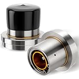 Racewill 2 Pack 2.717" Trailer Wheel Bearing Protectors, Chromed Stainless Steel Axle Bearing Protective Kits with Auto Check & Dust Cap for Boat Trailer, Utility Trailer, Snowmobile, RV and ATV