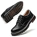 Women's Vintage Lace Up Fashion Perforated Wingtip Oxford Shoes Comfort Memery Foam Insole Brogues Shoes Black US 6.5