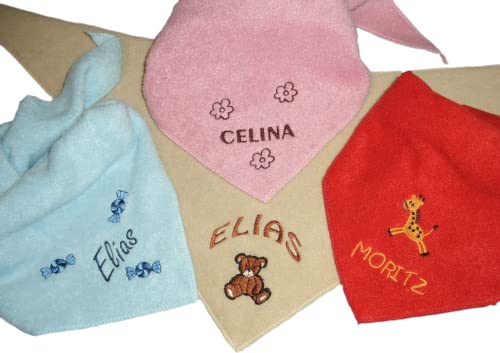 Fleece Halstuch (Schal) für Mädchen und Jungen mit Name & Motiv/Sternzeichen bestickt, personalisiert (11 Farben zur Auswahl)