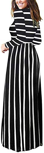 Image of AUSELILY Women's Classic Long Sleeve Dress Loose Plain Long Casual Maxi Dresses with Pockets 2026