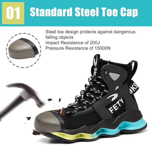 Steel Toe Boots Work Shoes for Men Women Lightweight Comfortable Work Shoes2