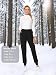 MOVE BEYOND Gefütterte Jogginghose Damen Warm Thermo Fleecehose Winter Verdickte Kuschelhose mit 2 Taschen Sherpa-Innenfutter Kordelzug Sweathose, Schwarz, M