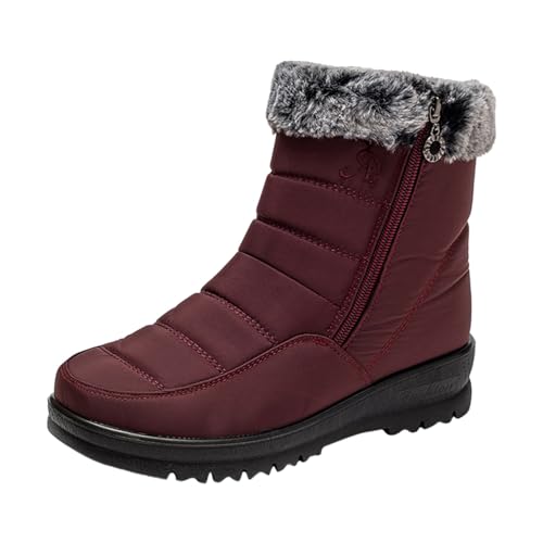 Bottes de neige contre les pieds froids avec doublure épaisse et zip femme