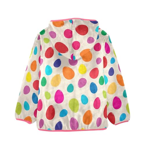 OTVEE Bright Easter Eggs Kids Hoodie Jacket Fall Spring Full Zip Warm Outwear Coat2