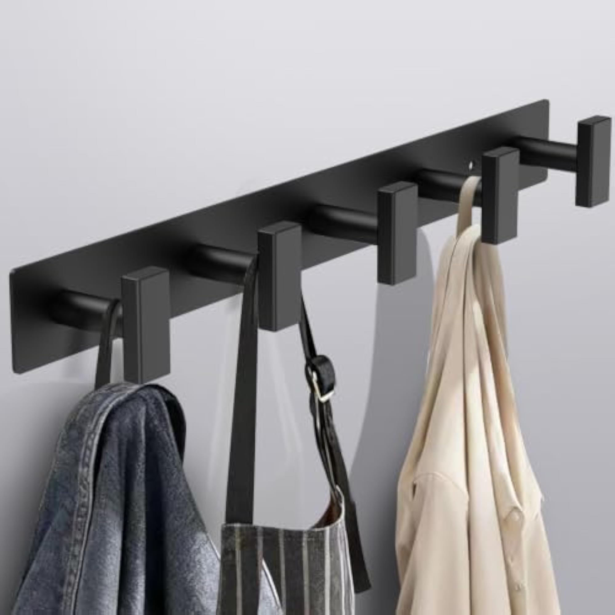 Coat Rack Wall Mount with 5 Hooks for Entryway