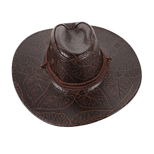 Healeved Fashionable Cowgirl Hat for Outdoor Activities Durable Wide Brim Hat for Men and Women for Sun During Travel Hiking and Cosplay Events