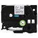 Brother Laminated Black on White 1 1/2 Inch Tape - Retail Packaging (TZe261) - Retail Packaging