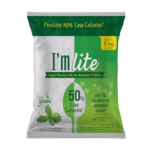 Image of I'm Lite - Sugar blended with Stevia, 50% less calories, 2.5 Kg Pouch