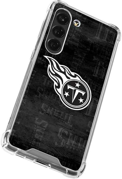 Skinit Clear Phone Case Compatible with Galaxy S23 - Officially Licensed NFL Tennessee Titans Black & White Design