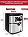 Freidora sin Aceite 7,5L, Roaprobe Freidora de aire, Air Fryer 1800W, on...