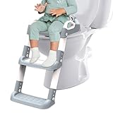Design pliable : utilisez l'échelle de toilettes d'entraînement pour améliorer votre jeu d'apprentissage de la propreté. Tous les sièges de toilette normaux et allongés peuvent être utilisés avec, et sa forme pliable le rend facile à transférer et à ranger. Préparez-vous pour un apprentissage facile et pratique de la propreté