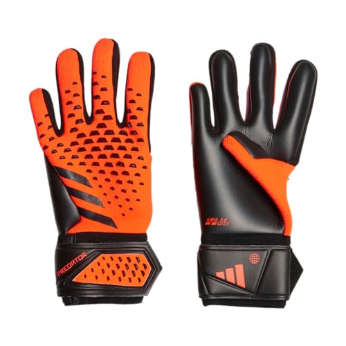 Image of adidas Unisex-Adult League Predator Goalie Gloves, Solar Orange/Black/Black, 8