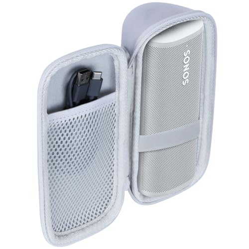 Image of Lebakort Hard Case Compatible with Sonos Roam 2 Portable Waterproof Speaker | Lightweight & Carry, Dustproof Storage, Travel Friendly, Portable for Daily Use, Off White Case